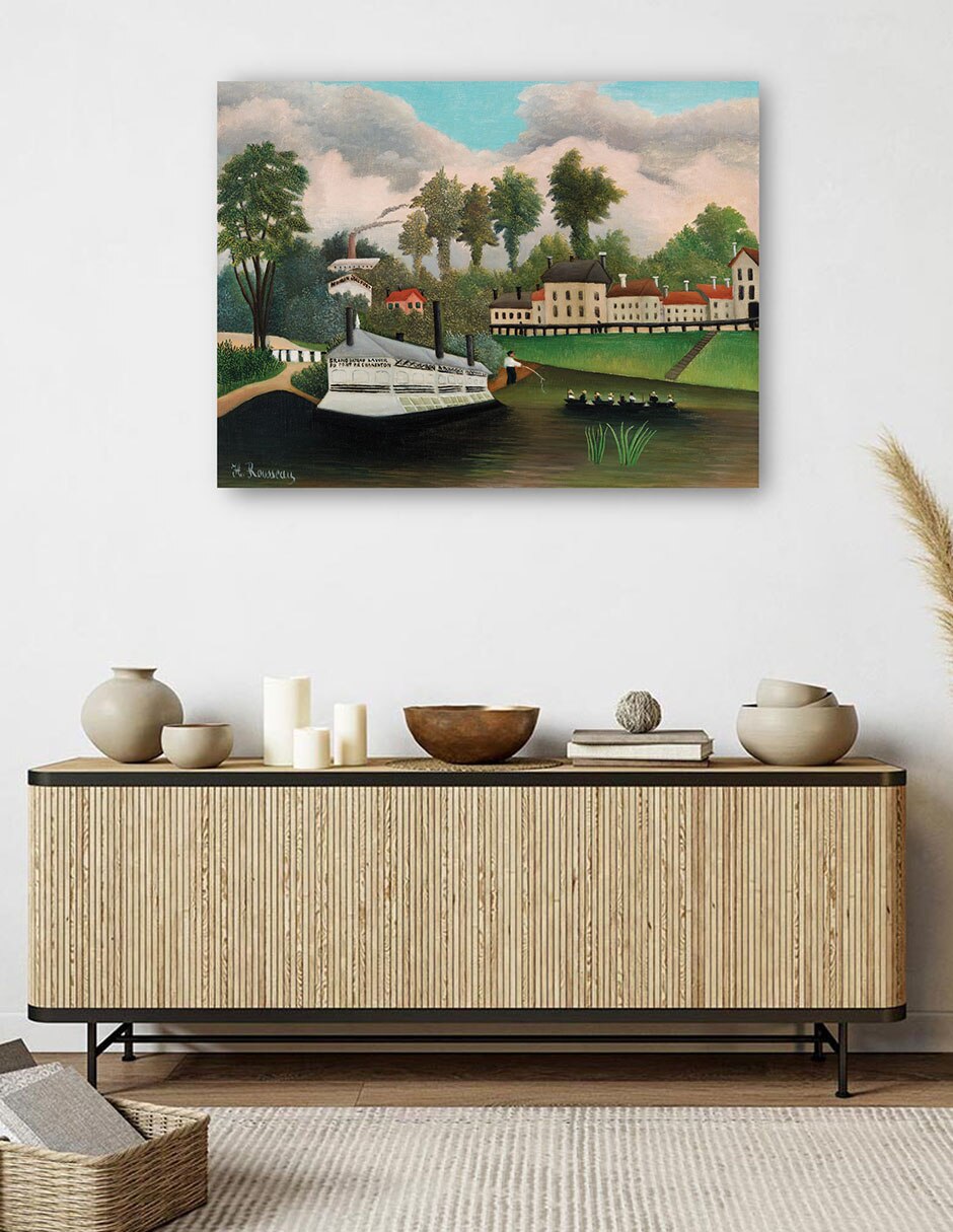 Cuadro decorativo El barco lavadero de Pont de Charenton (ca. 1895) técnica mixta Lagos 5