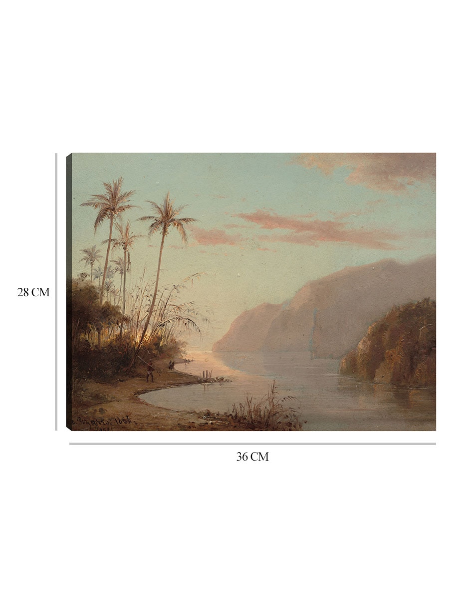 Cuadro decorativo Un arroyo en St. Thomas (Islas Vírgenes) 1856 técnica mixta Lagos 2