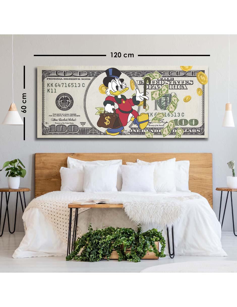 Cuadro decorativo Dólar rico mc pato con barniz a registro 6