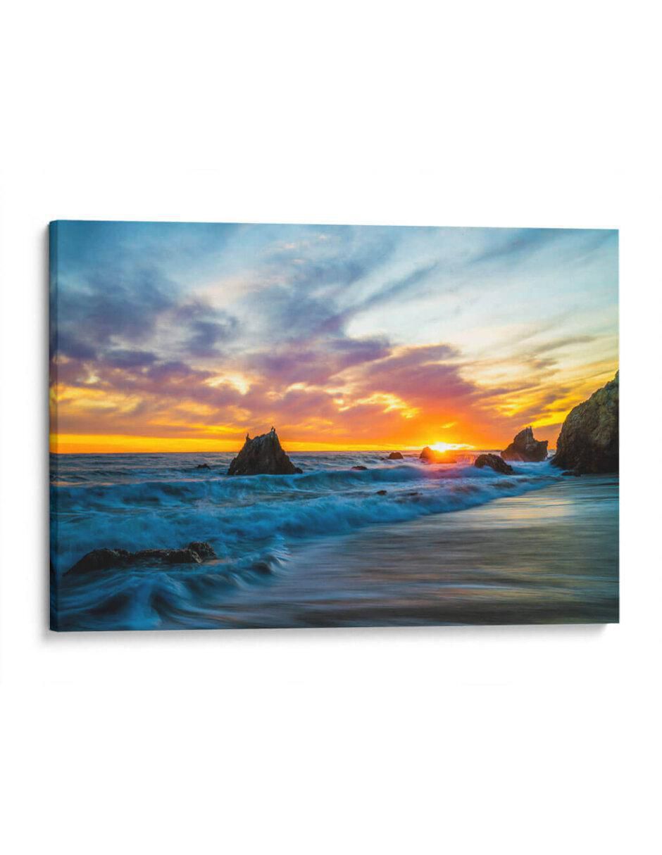 Cuadro decorativo atardecer en malibú