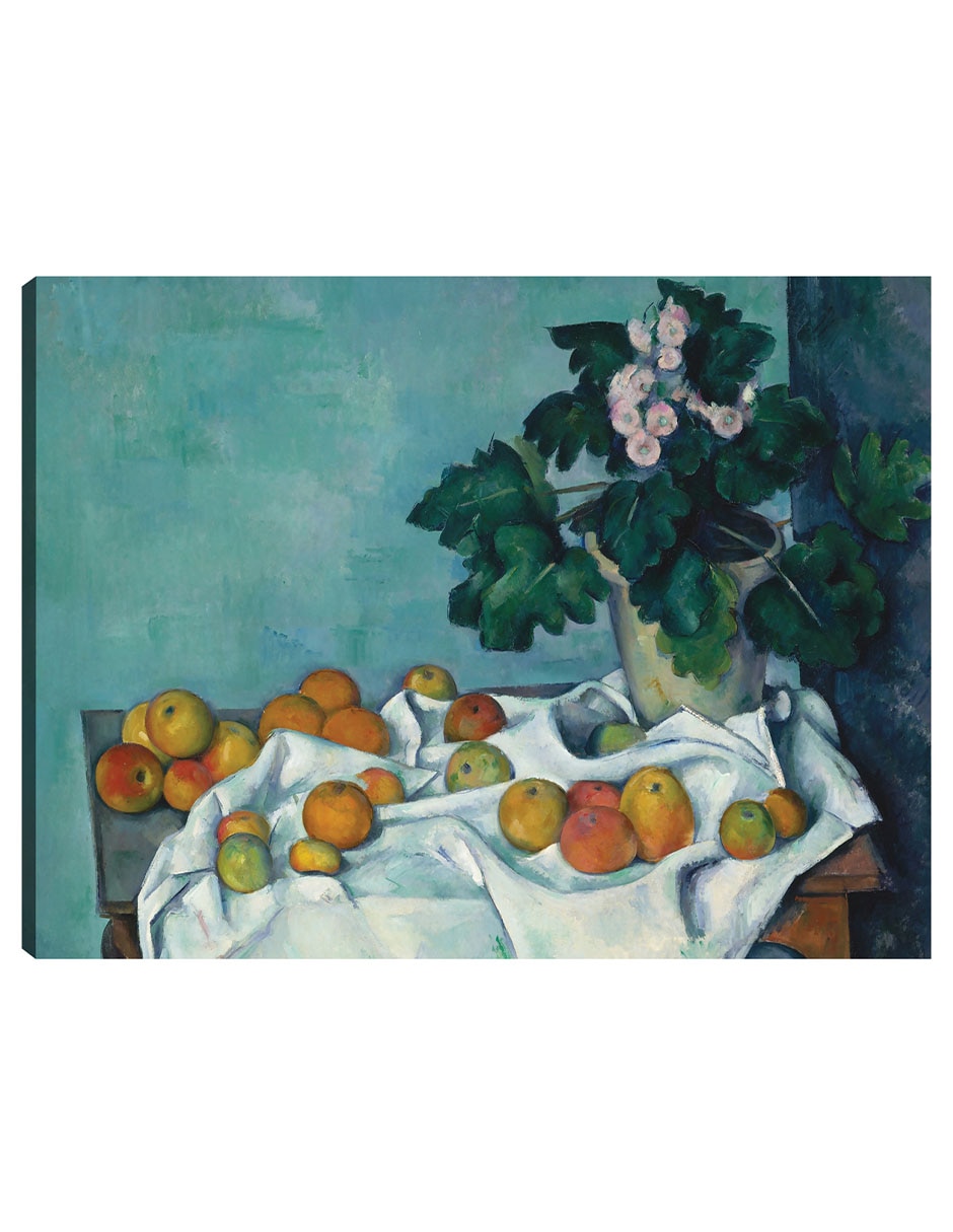 Cuadro decorativo Naturaleza muerta con manzanas y una maceta de prímulas (ca. 1890) técnica mixta Océanos Cuadro decorativo Naturaleza muerta con manzanas y una maceta de prímulas (ca. 1890) técnica mixta Océanos