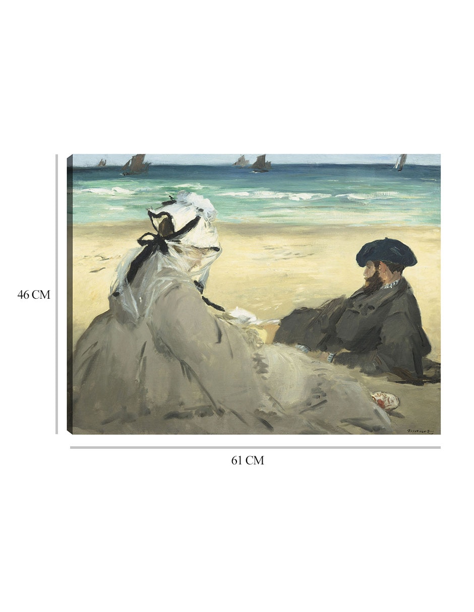 Cuadro decorativo En la playa (1873) técnica mixta Retratos 8