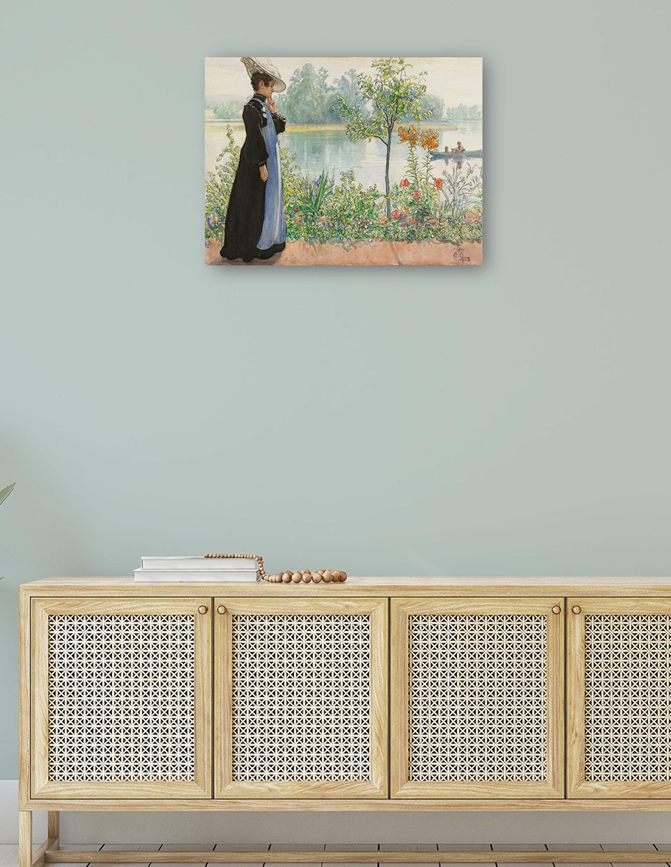 Cuadro decorativo Karin por la orilla técnica mixta Lagos 4
