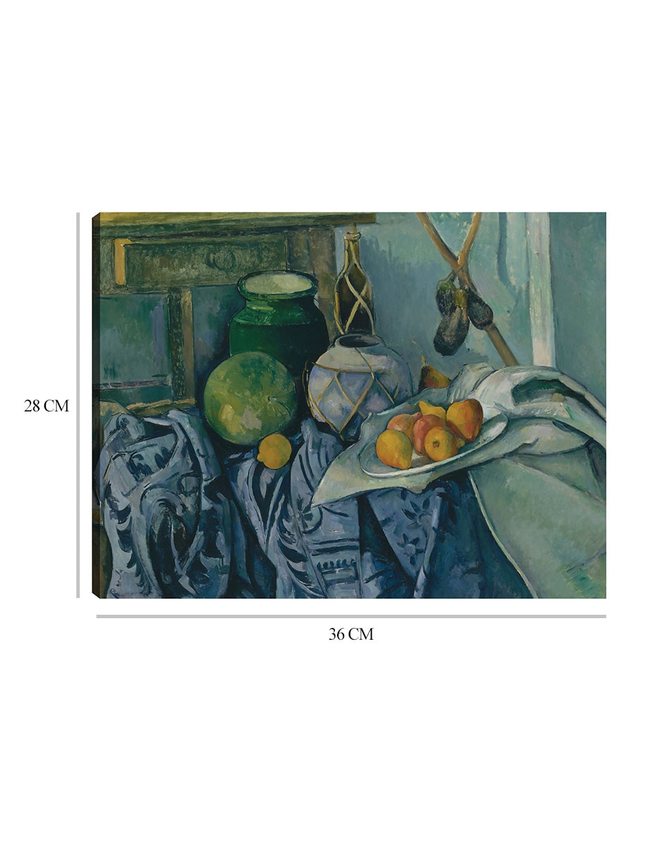 Cuadro decorativo Naturaleza muerta con tarro de jengibre y berenjenas (1893-1894) técnica mixta Lagos 8