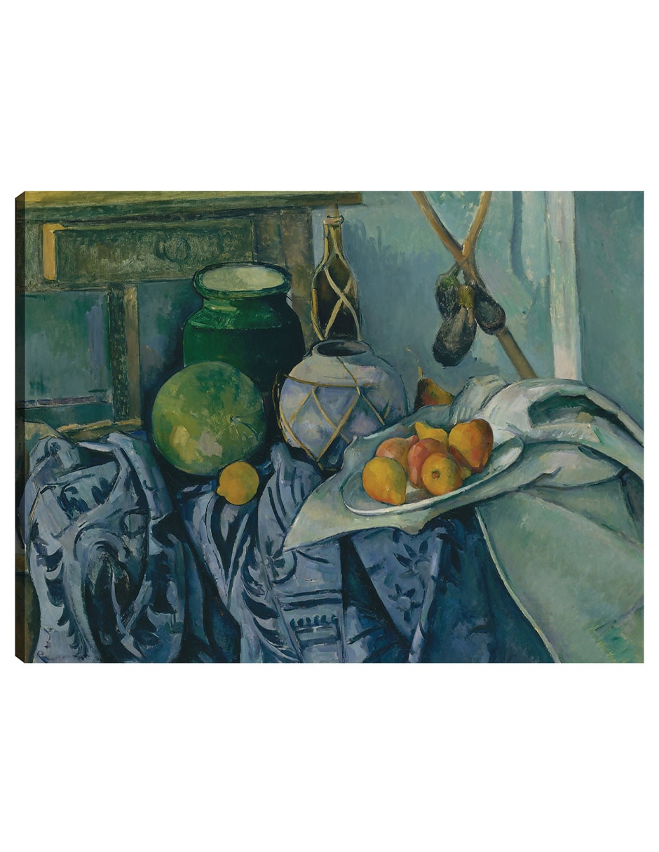 Cuadro decorativo Naturaleza muerta con tarro de jengibre y berenjenas (1893-1894) técnica mixta Lagos