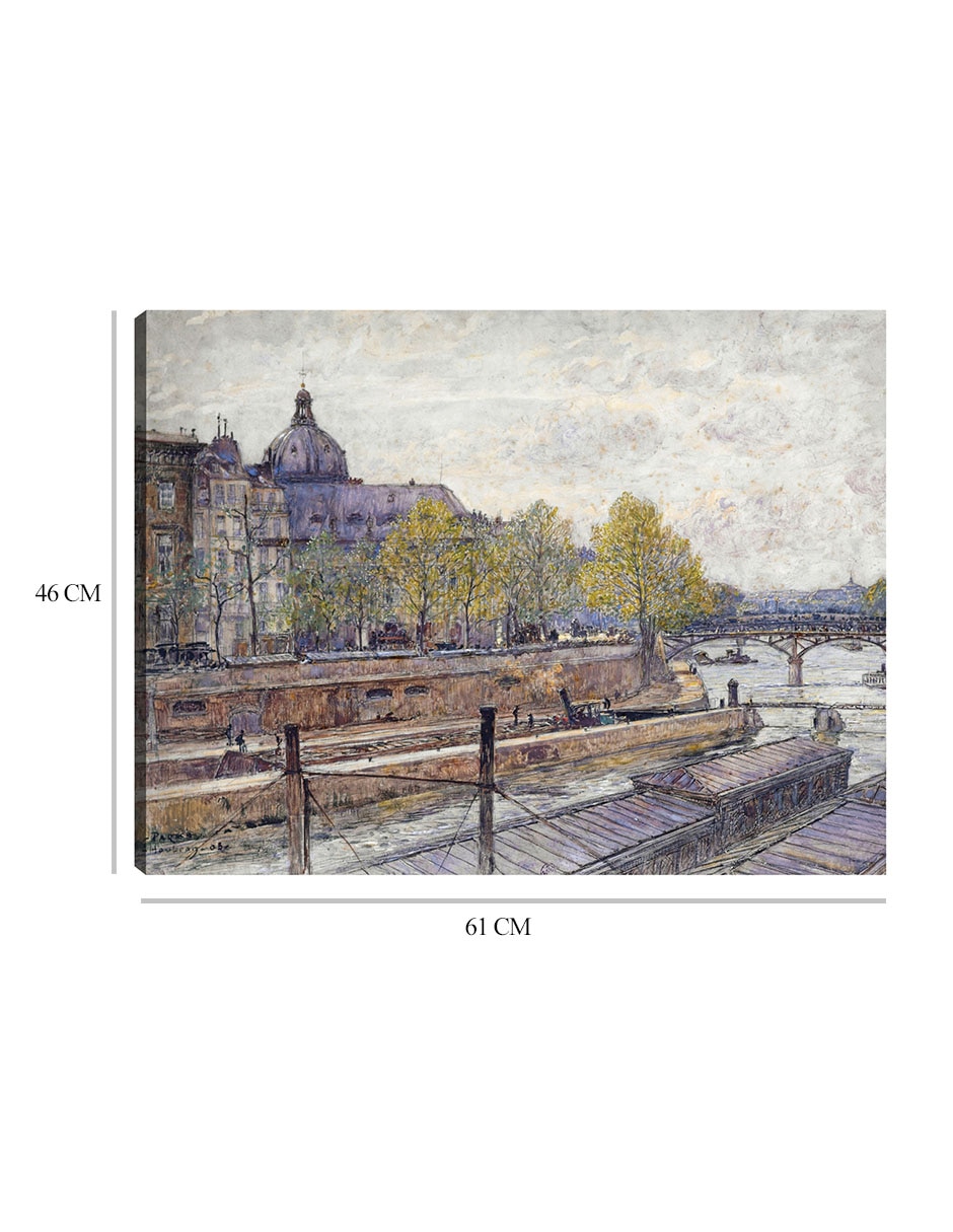 Cuadro decorativo Muelle Conti y el Puente de las Artes (1905) técnica mixta Arquitectura 8