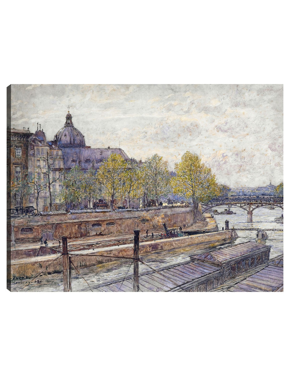 Cuadro decorativo Muelle Conti y el Puente de las Artes (1905) técnica mixta Arquitectura