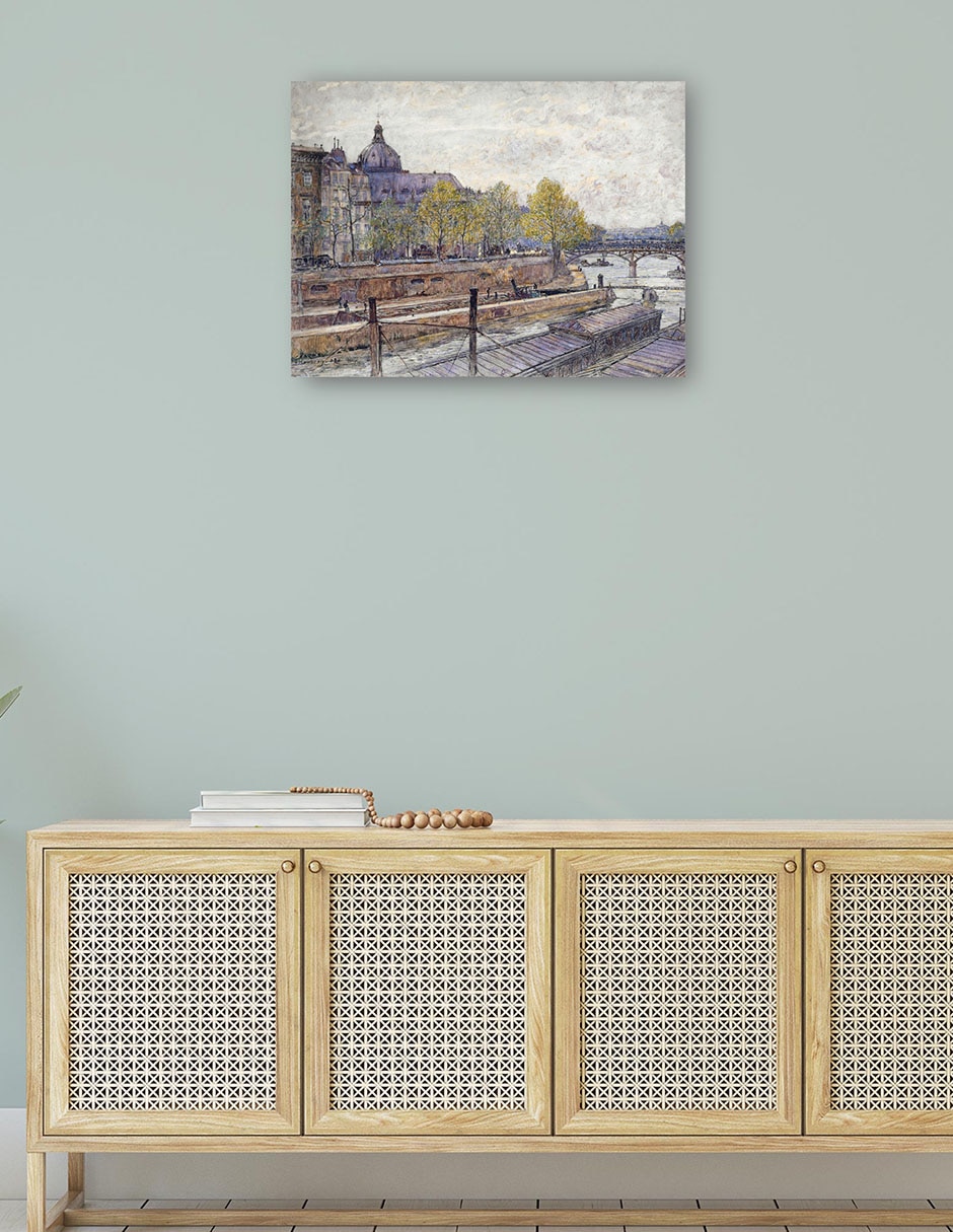 Cuadro decorativo Muelle Conti y el Puente de las Artes (1905) técnica mixta Arquitectura 4