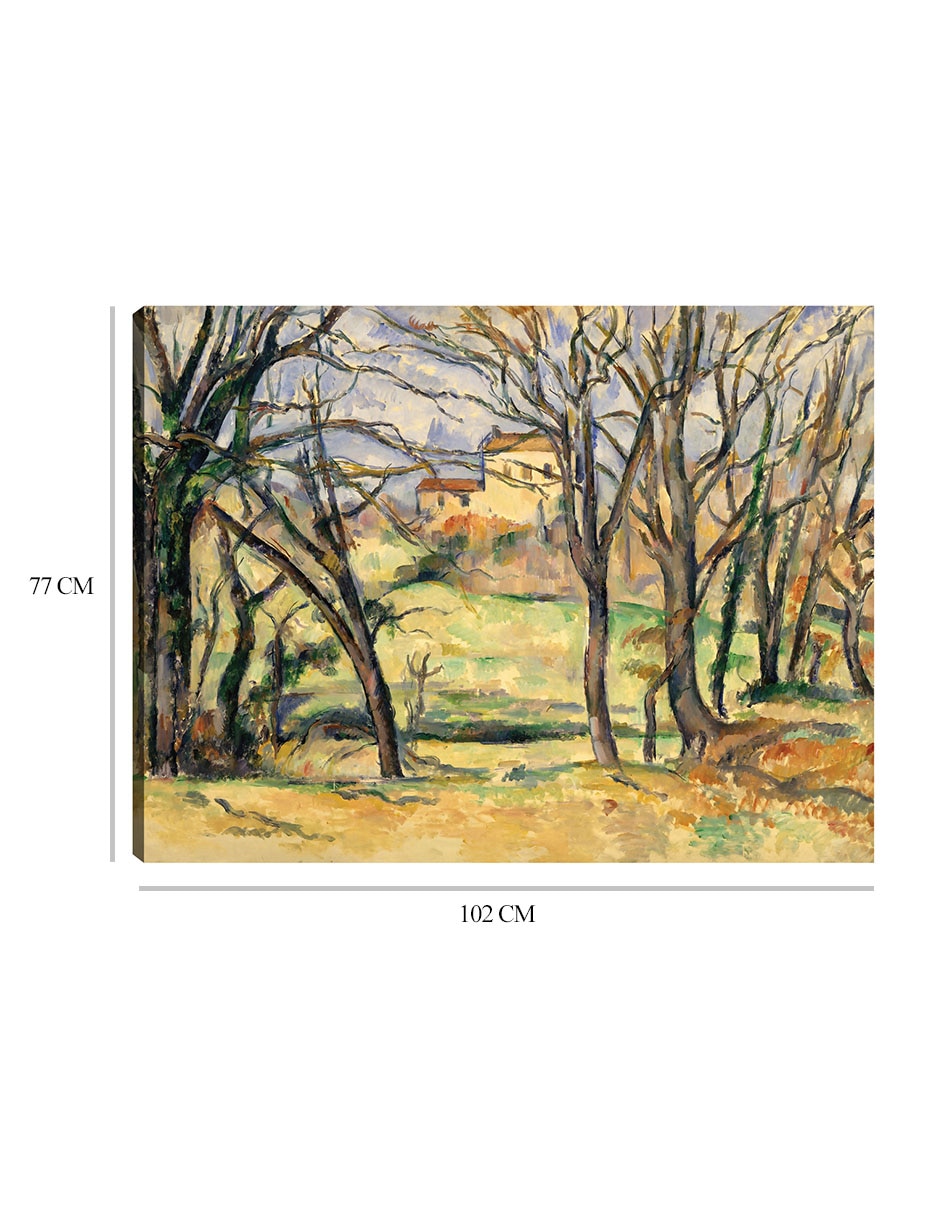 Cuadro decorativo Árboles y casas cerca del Jas de Bouffan (1885-1886) técnica mixta Playas 2