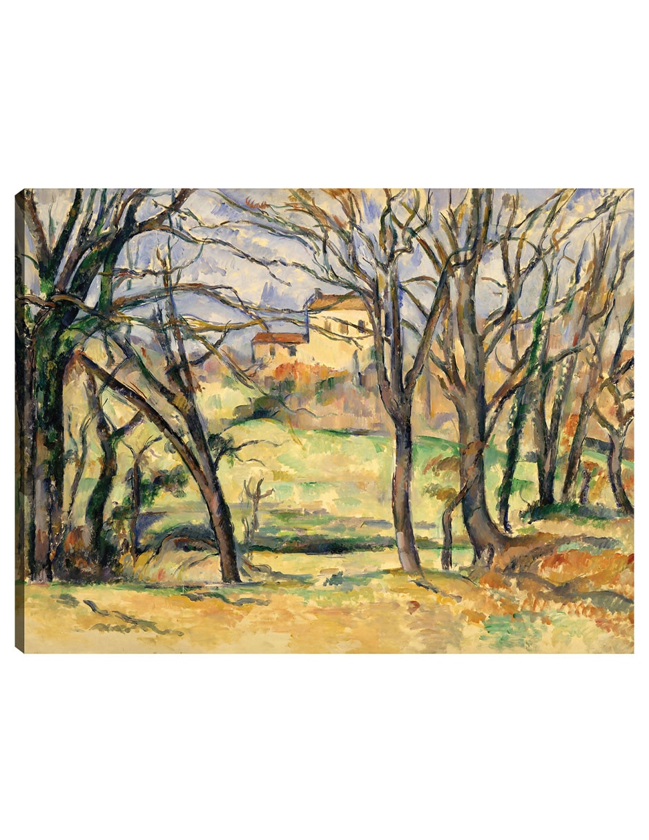 Cuadro decorativo Árboles y casas cerca del Jas de Bouffan (1885-1886) técnica mixta Playas Cuadro decorativo Árboles y casas cerca del Jas de Bouffan (1885-1886) técnica mixta Playas