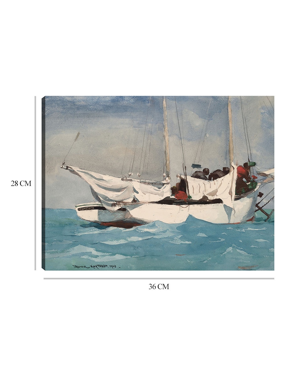 Cuadro decorativo Key West, acarreando anclas (1903) técnica mixta Navegación 3