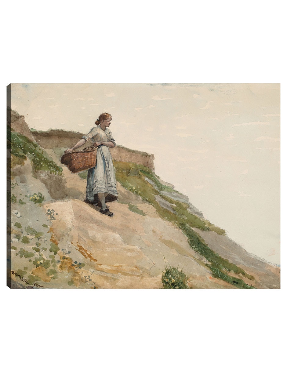 Cuadro decorativo Niña cargando una cesta (1882) técnica mixta Campos Cuadro decorativo Niña cargando una cesta (1882) técnica mixta Campos