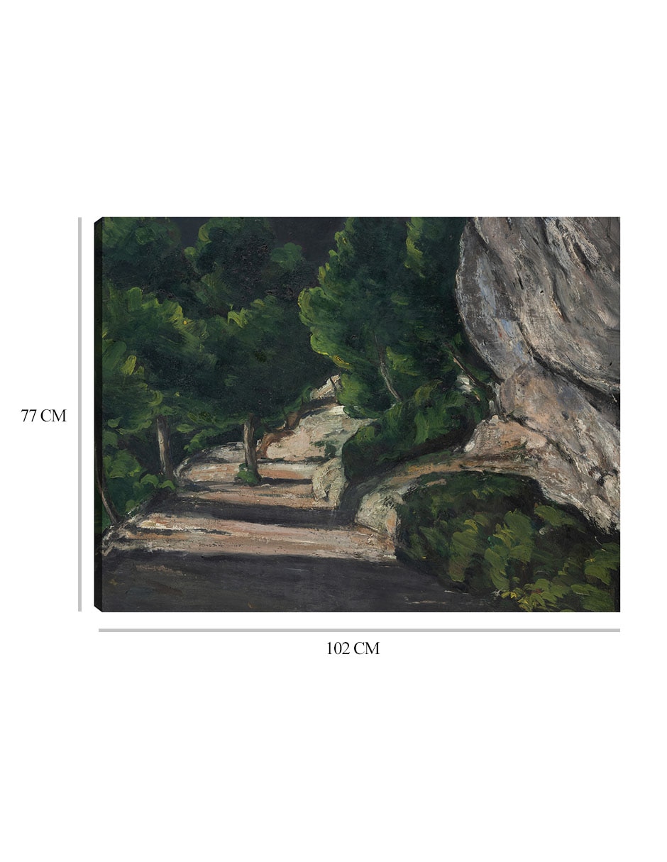 Cuadro decorativo Paisaje. Camino con árboles en las Montañas Rocosas (1870 – 1871) técnica mixta 8