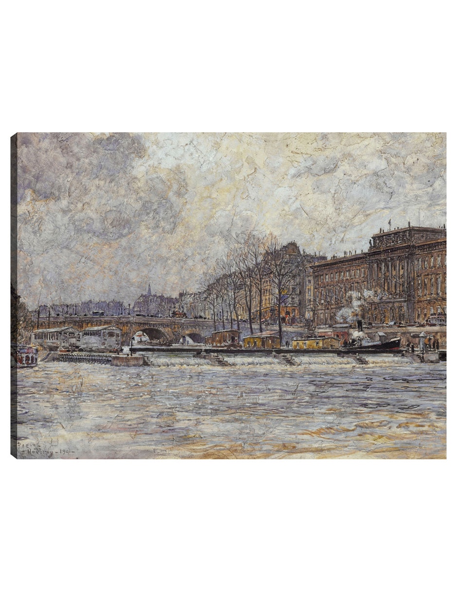 Cuadro decorativo El Hôtel de la Monnaie y el Pont-Neuf (1901) técnica mixta Arquitectura