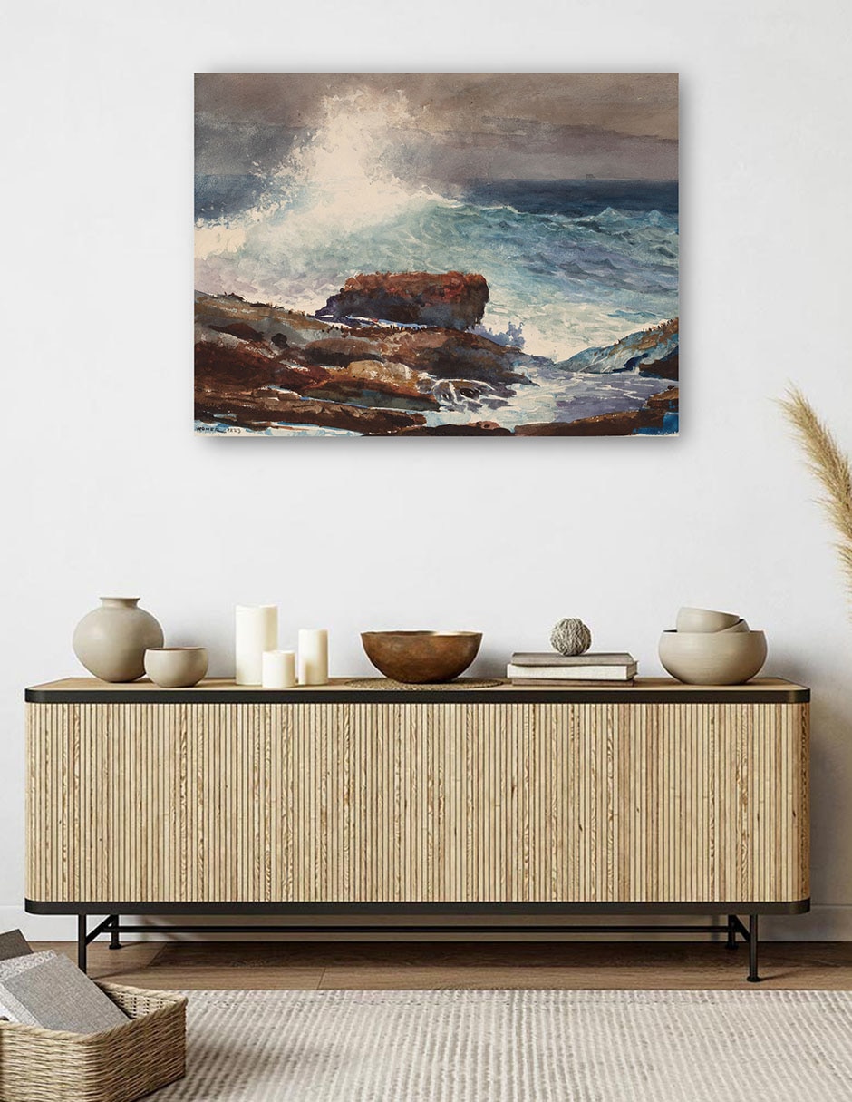 Cuadro decorativo Marea entrante, Scarboro, Maine (1883) técnica mixta Playas 5
