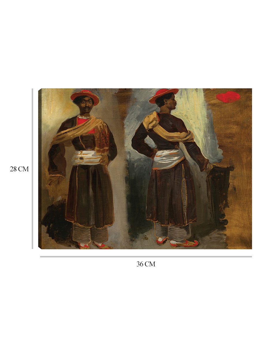 Cuadro decorativo Dos estudios de un indio de pie de Calcuta c. 1823/1824 técnica mixta Gente 8