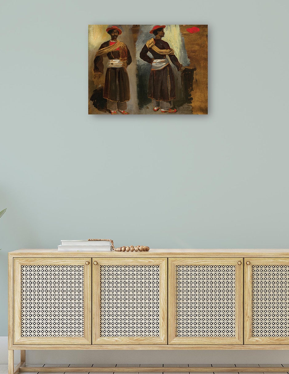 Cuadro decorativo Dos estudios de un indio de pie de Calcuta c. 1823/1824 técnica mixta Gente 4