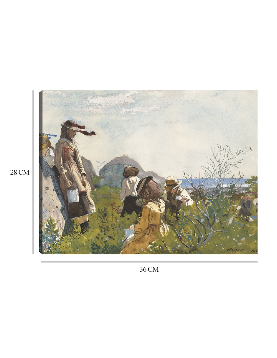 Cuadro decorativo Recolectores de bayas (1873) técnica mixta Campos 3