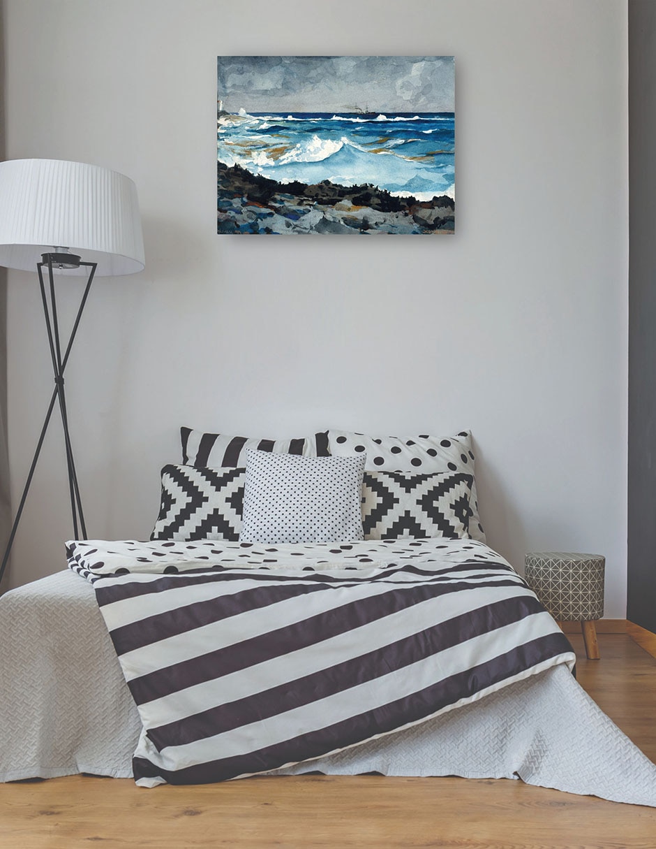 Cuadro decorativo Costa y surf, Nassau (1899) técnica mixta Océanos 3