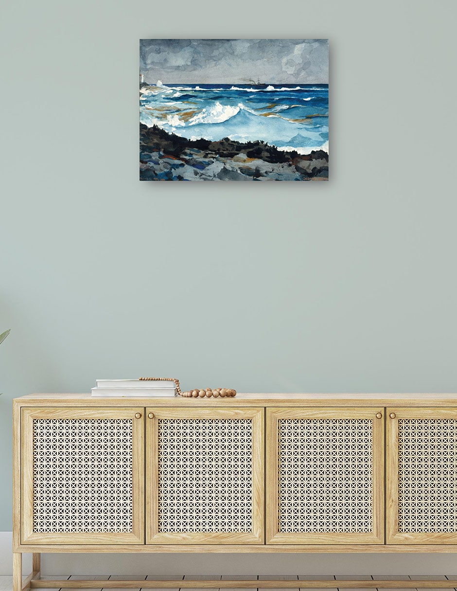 Cuadro decorativo Costa y surf, Nassau (1899) técnica mixta Océanos 4