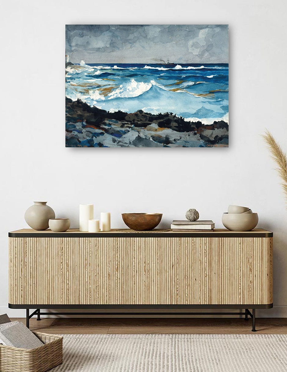 Cuadro decorativo Costa y surf, Nassau (1899) técnica mixta Océanos 5