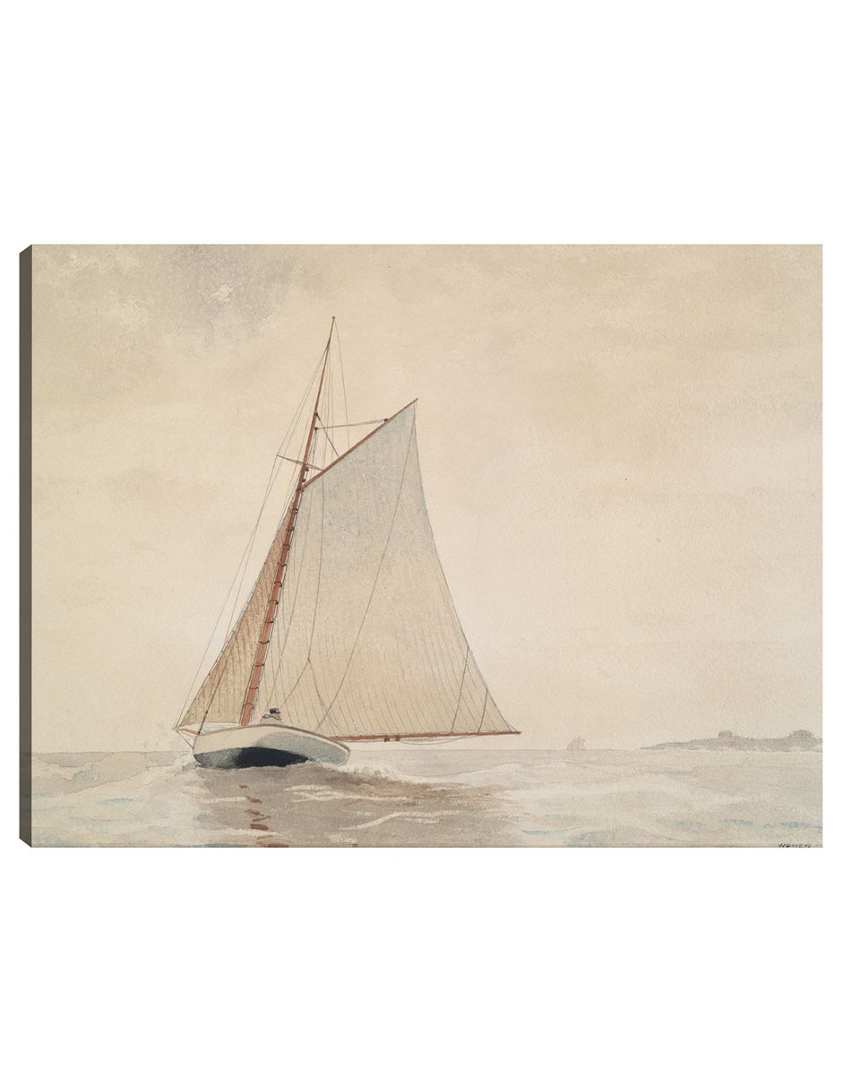 Cuadro decorativo Navegando frente a Gloucester (hacia 1880) técnica mixta Navegación