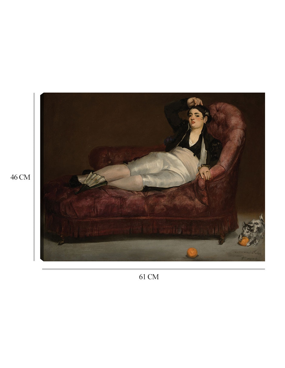 Cuadro decorativo Mujer joven reclinada vestida de español (1862-1863) técnica mixta Gente 2