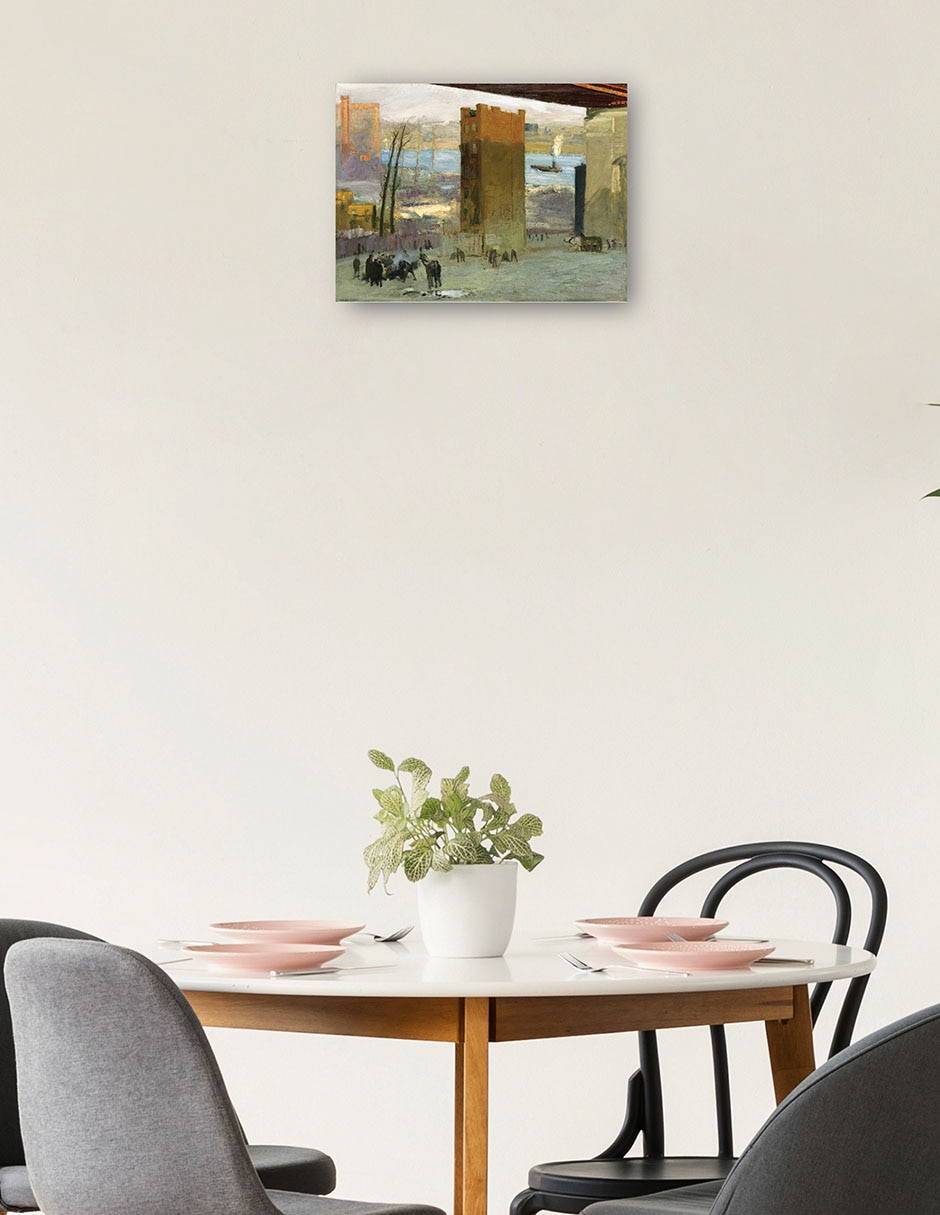 Cuadro decorativo La vivienda solitaria técnica mixta Playas 2