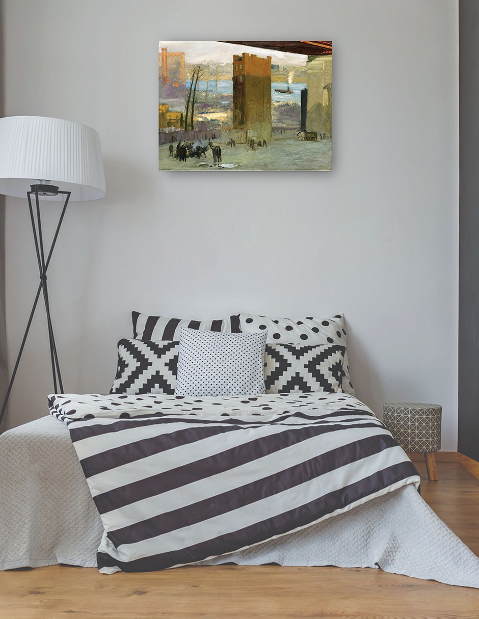 Cuadro decorativo La vivienda solitaria técnica mixta Playas 3