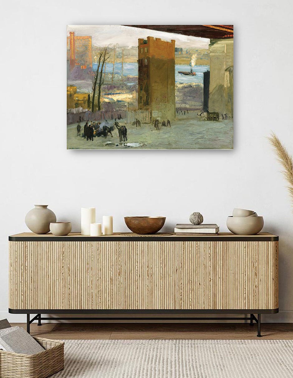 Cuadro decorativo La vivienda solitaria técnica mixta Playas 5