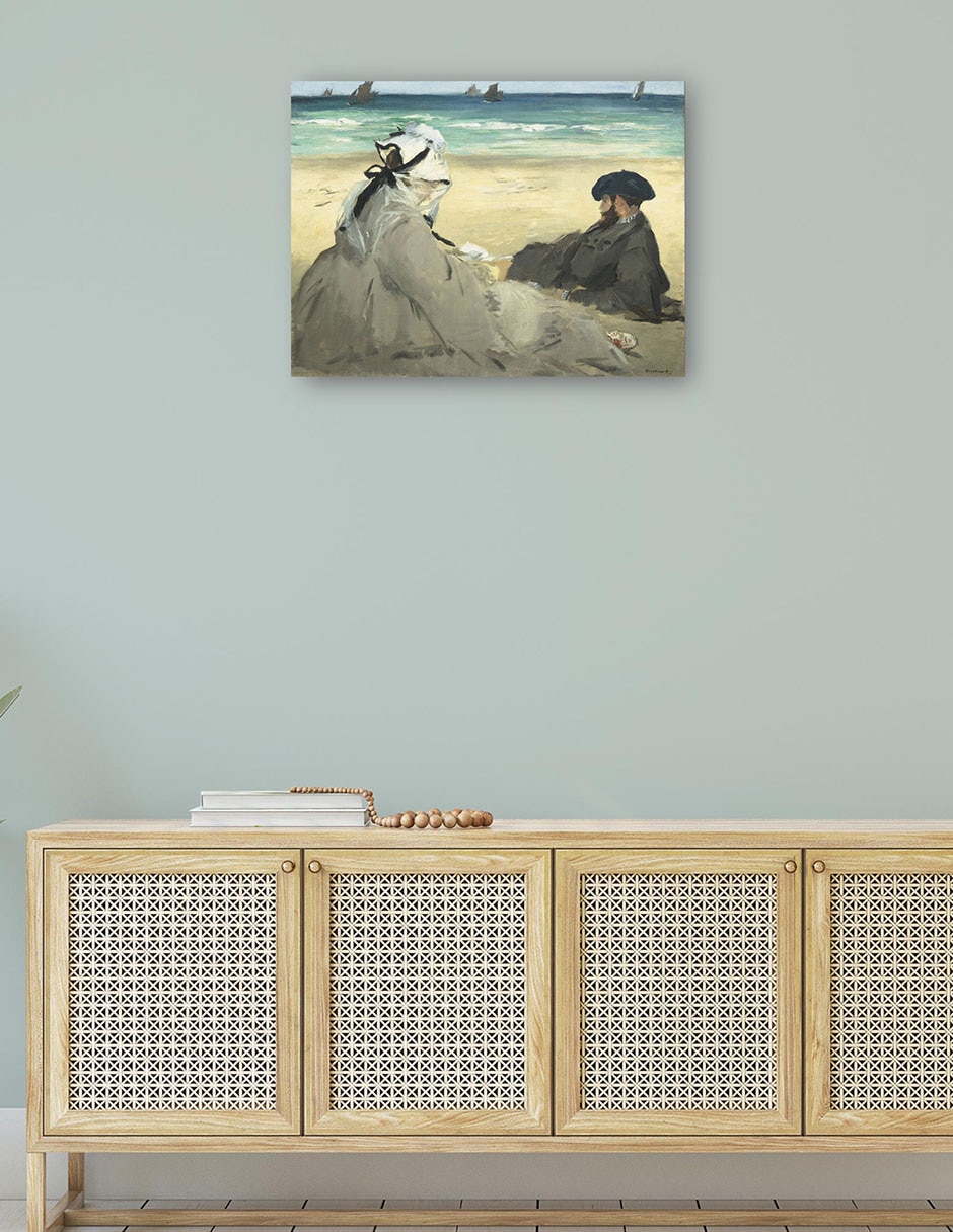 Cuadro decorativo En la playa (1873) técnica mixta Retratos 4