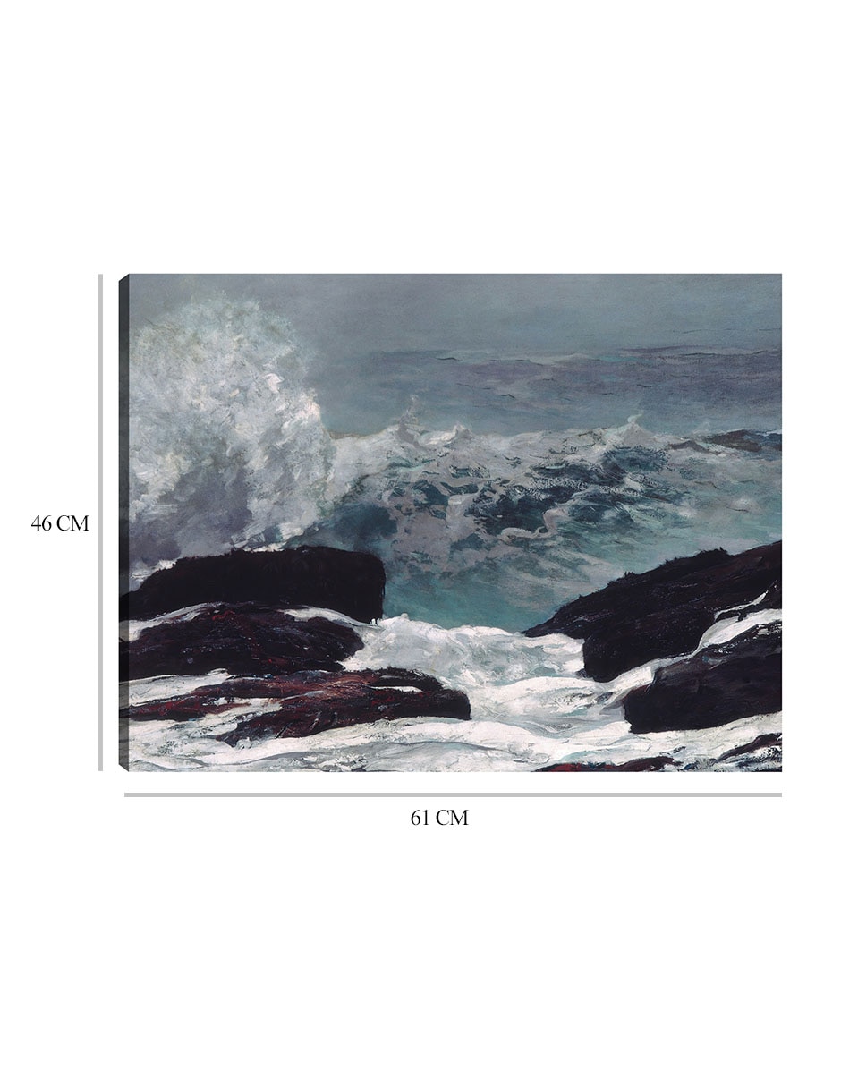 Cuadro decorativo Costa de Maine (1896) técnica mixta Océanos 2