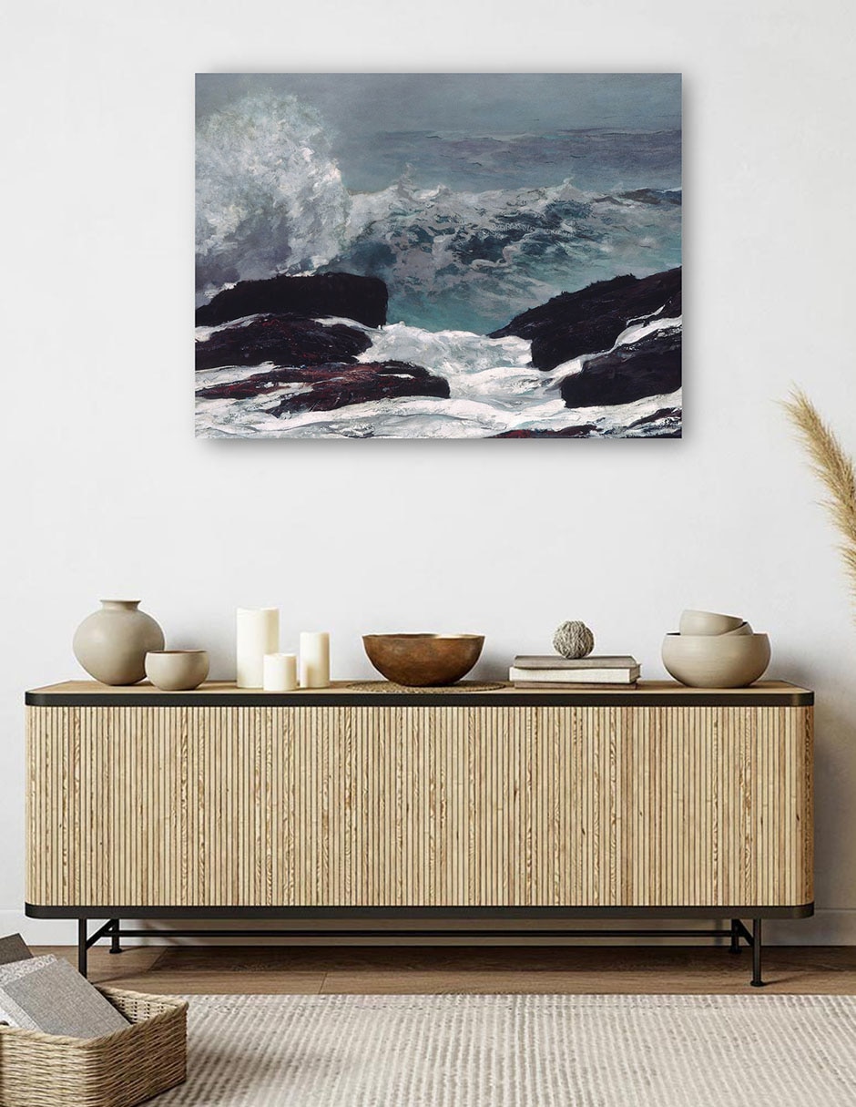 Cuadro decorativo Costa de Maine (1896) técnica mixta Océanos 5