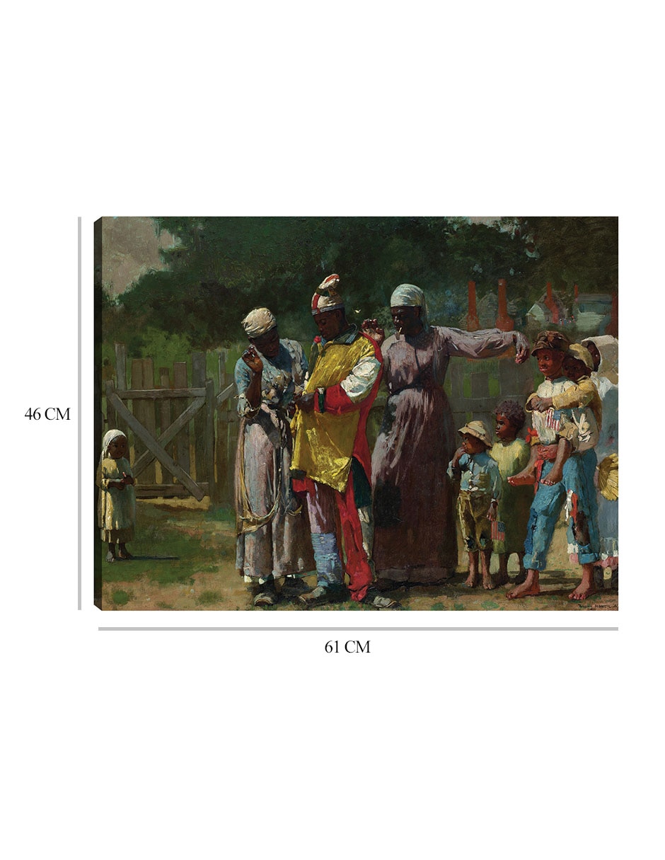 Cuadro decorativo Vestirse para el carnaval (1877) técnica mixta Gente 2