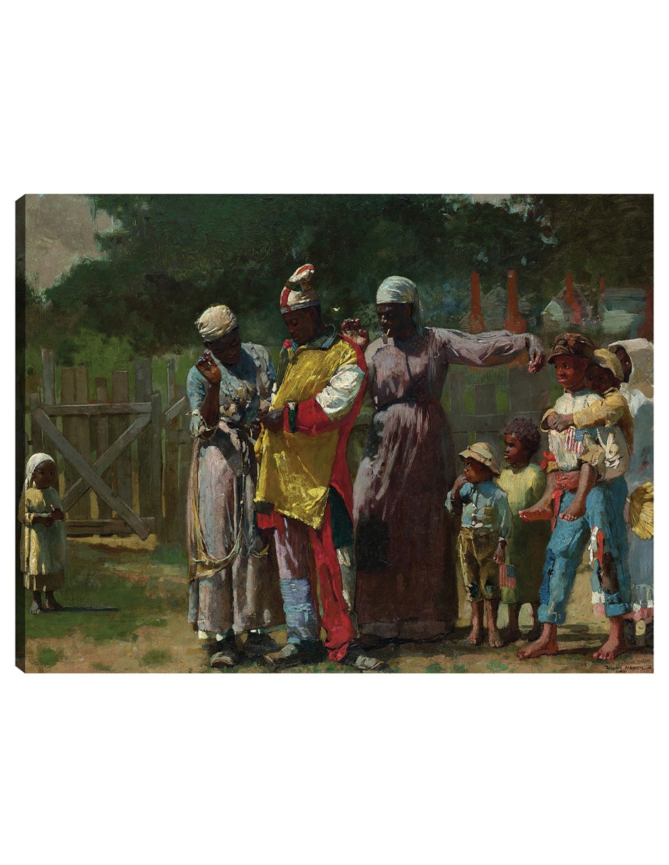 Cuadro decorativo Vestirse para el carnaval (1877) técnica mixta Gente