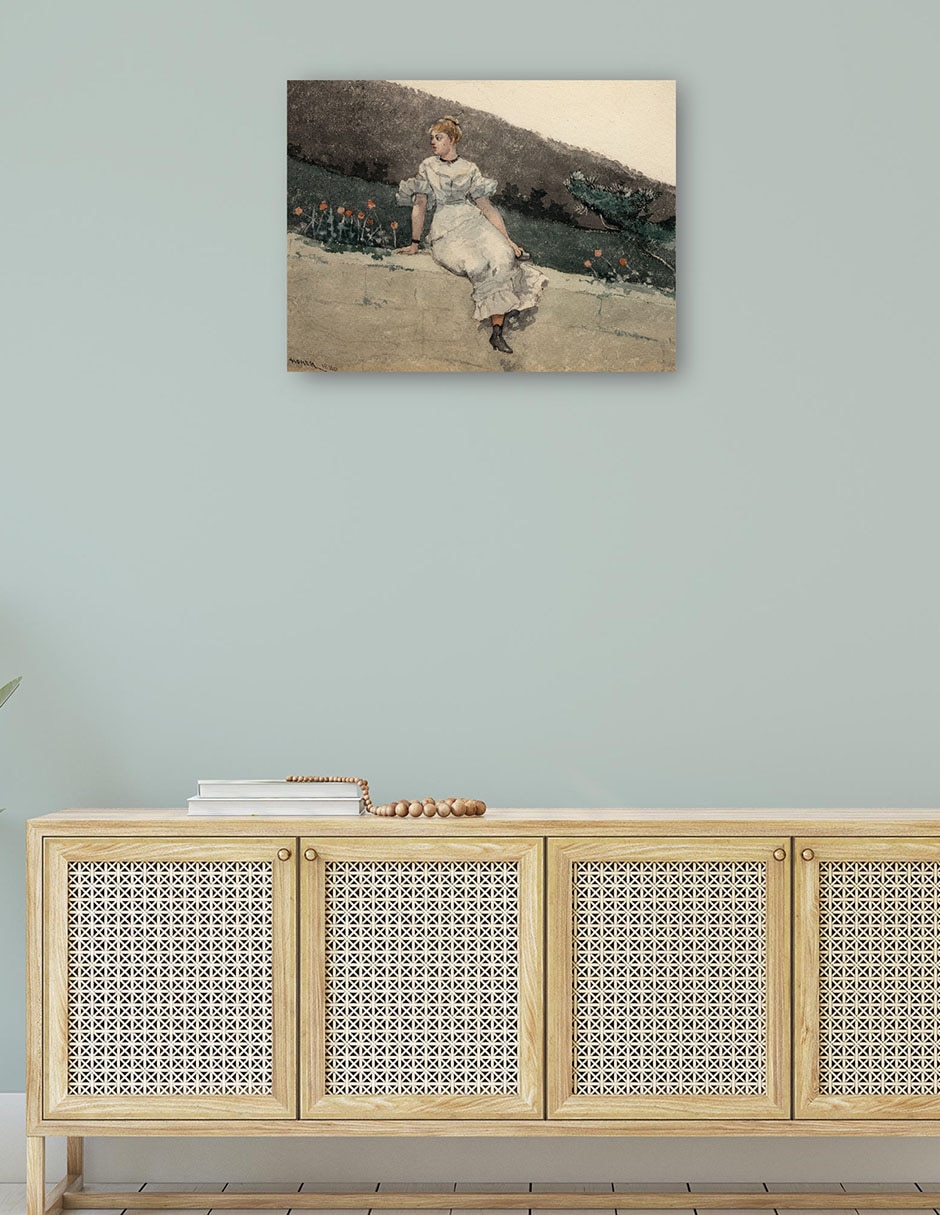 Cuadro decorativo El muro del jardín (1880) técnica mixta Campos 4