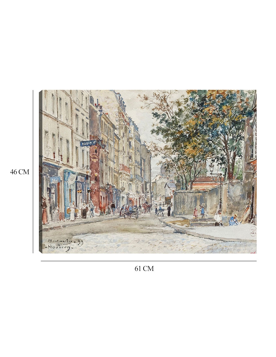 Cuadro decorativo Calle Hermel en Montmartre (1899) técnica mixta Arquitectura 8