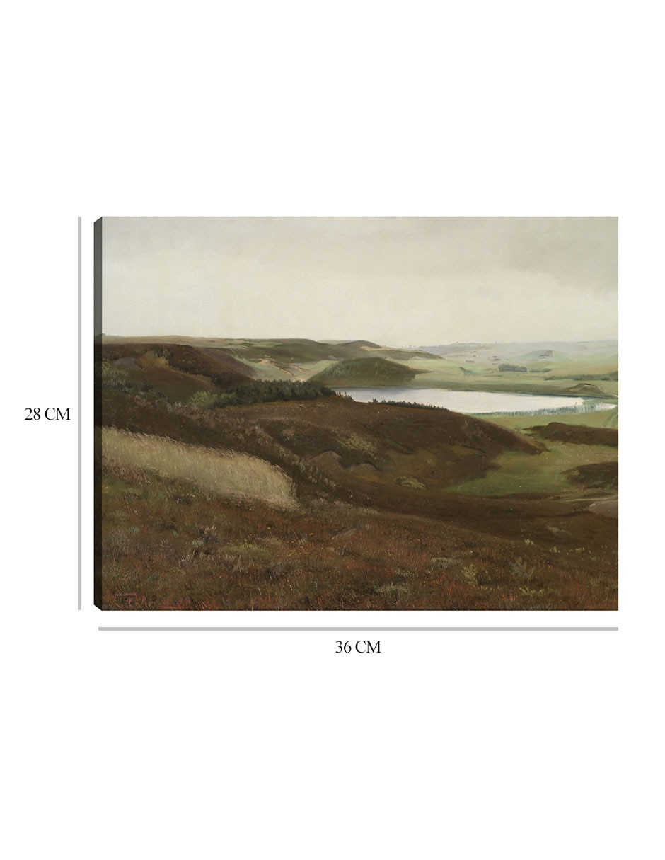 Cuadro decorativo Un paisaje cerca de Bryrup, Jutlandia (1888) técnica mixta 2