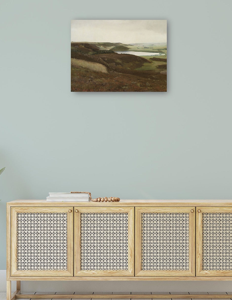 Cuadro decorativo Un paisaje cerca de Bryrup, Jutlandia (1888) técnica mixta 4