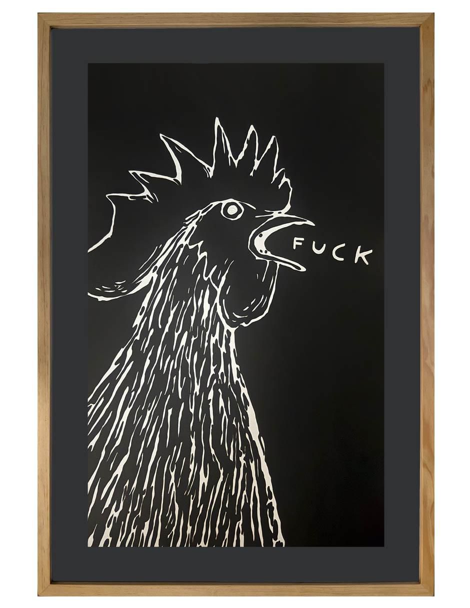 Pintura Gallina técnica acrílico