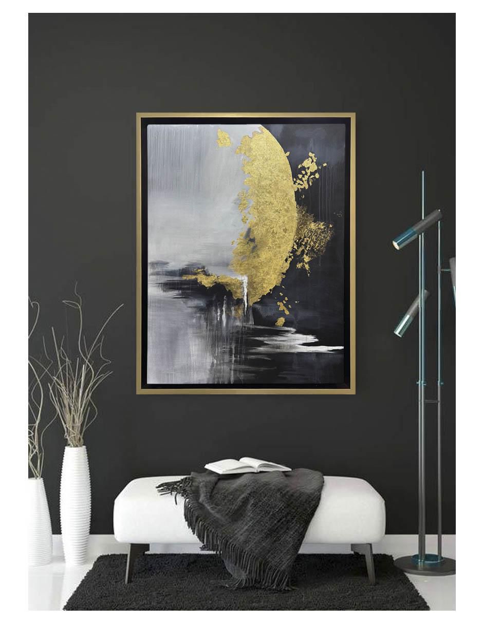 Pintura Luna de Oro técnica acrílico 2