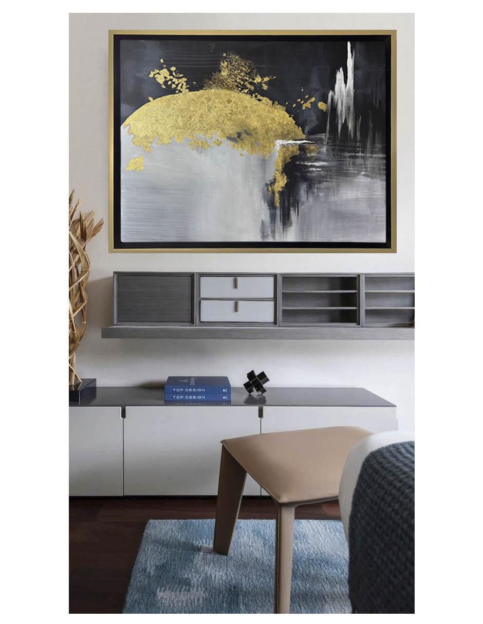 Pintura Luna de Oro técnica acrílico 5