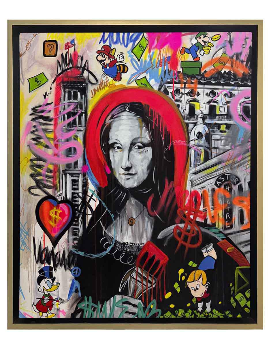 Pintura Mona Lisa técnica acrílico Pintura Mona Lisa técnica acrílico