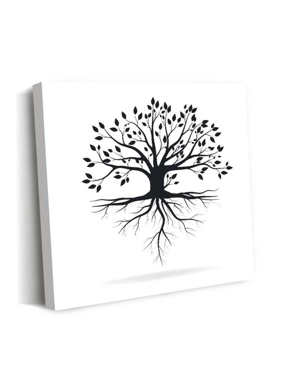 Cuadro decorativo Árbol de la vida con raíces barniz a registro 2