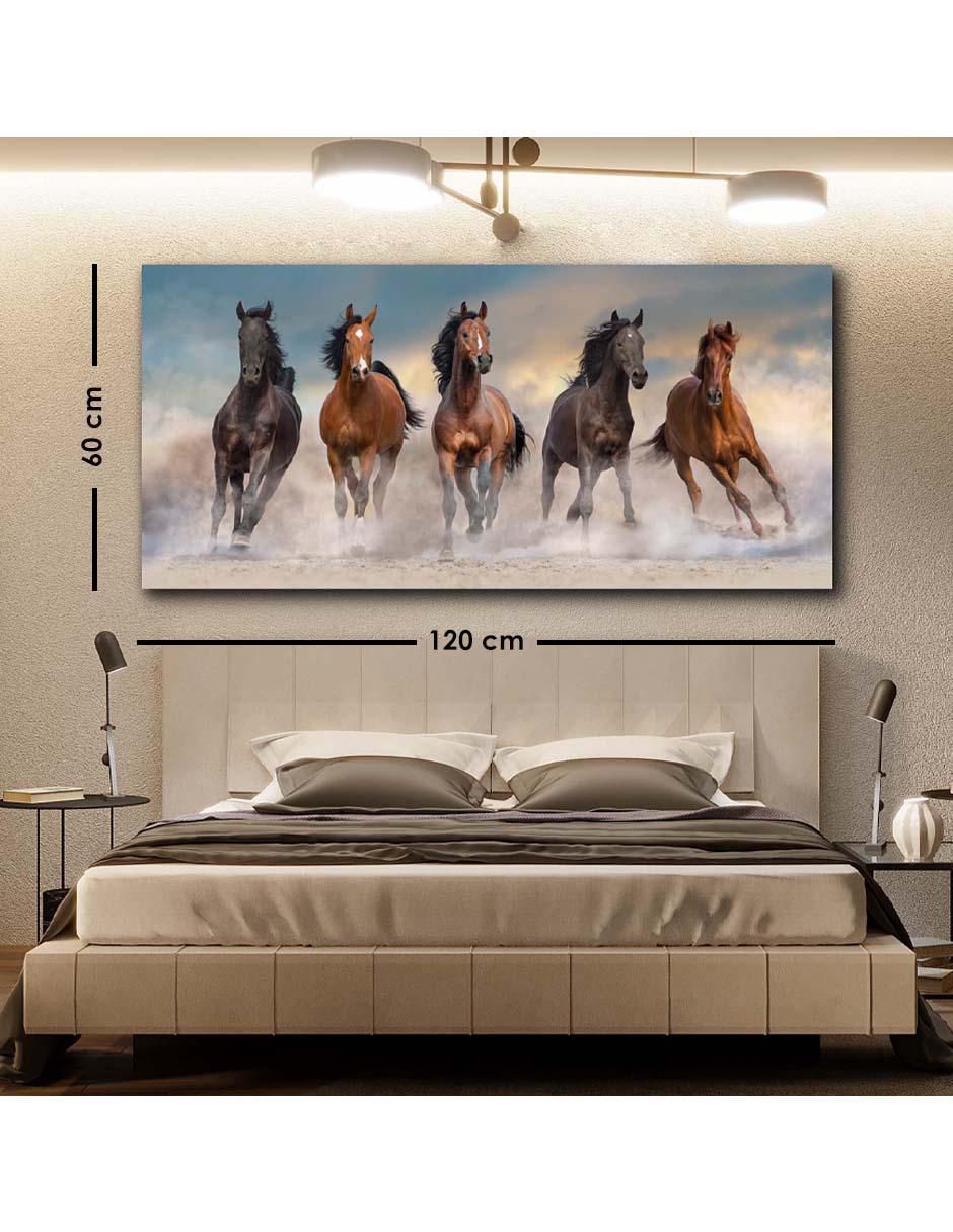 Cuadro decorativo Rebaño de caballo con barniz a registro 6