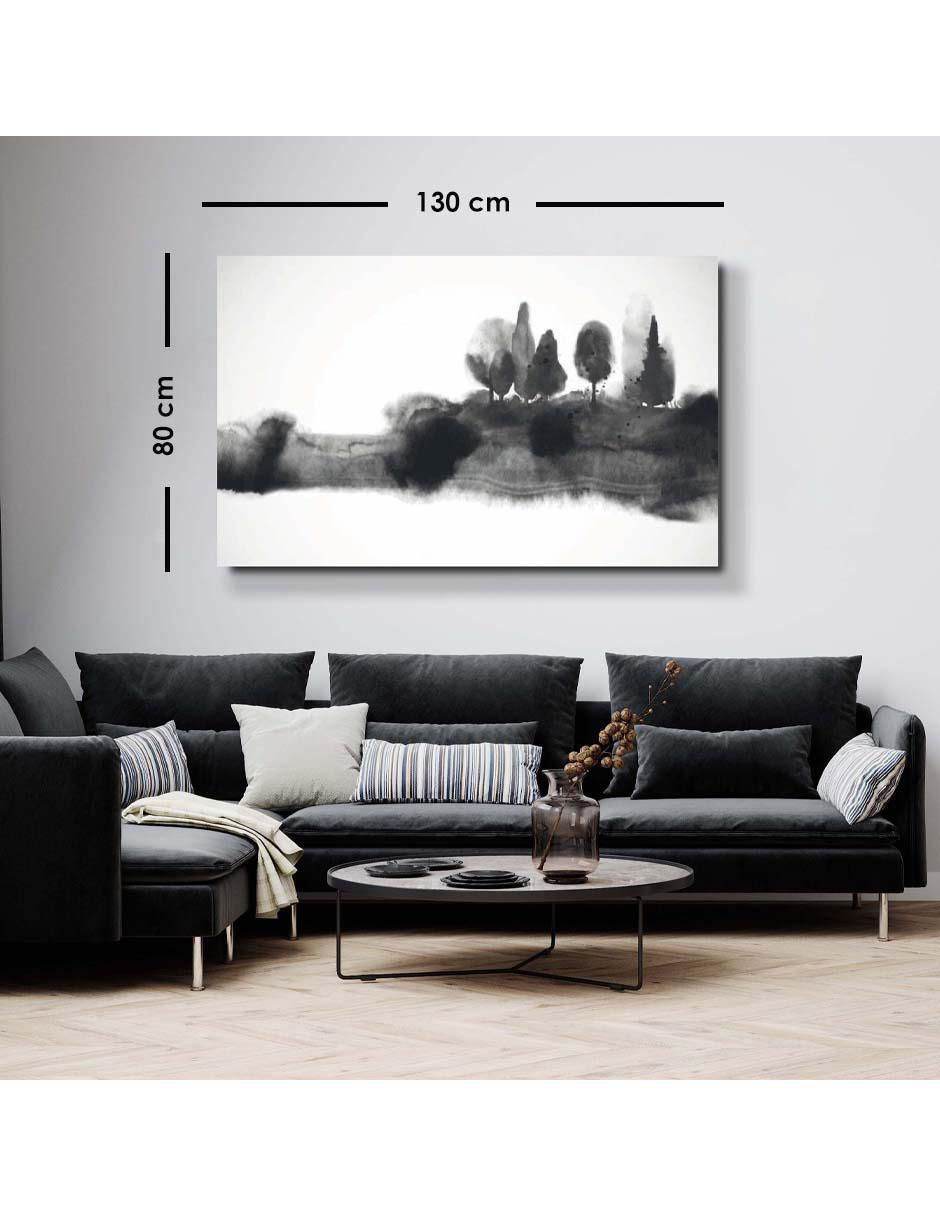 Cuadro decorativo Árboles en tinta con barniz a registro 6