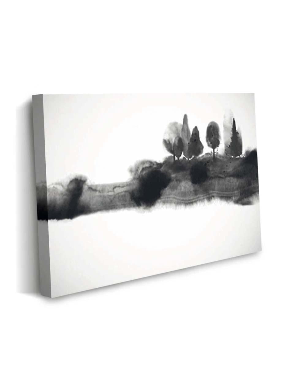 Cuadro decorativo Árboles en tinta con barniz a registro 2