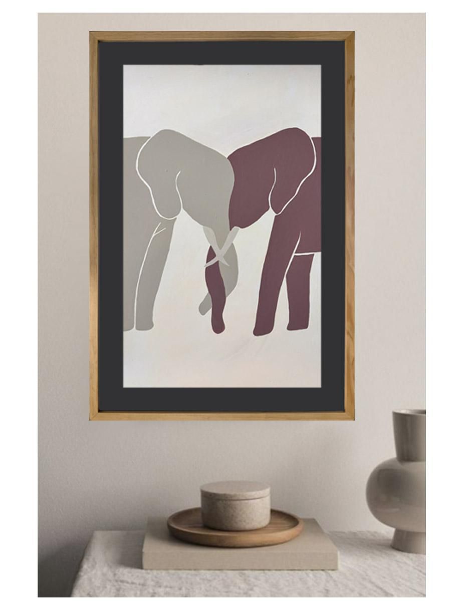Pintura Elephant Love técnica acrílico AnimalArt 2