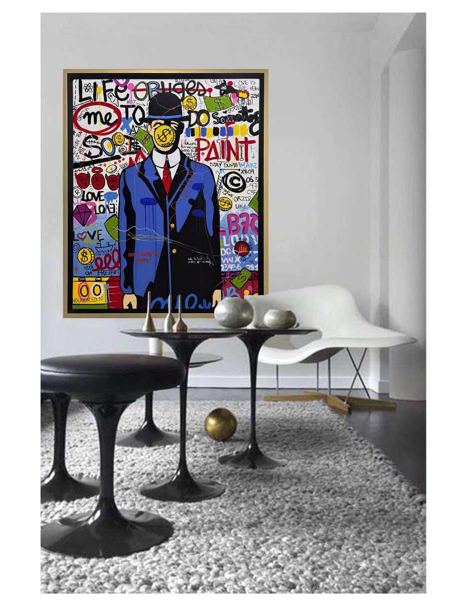 Pintura Dont Hype técnica acrílico Pop 2