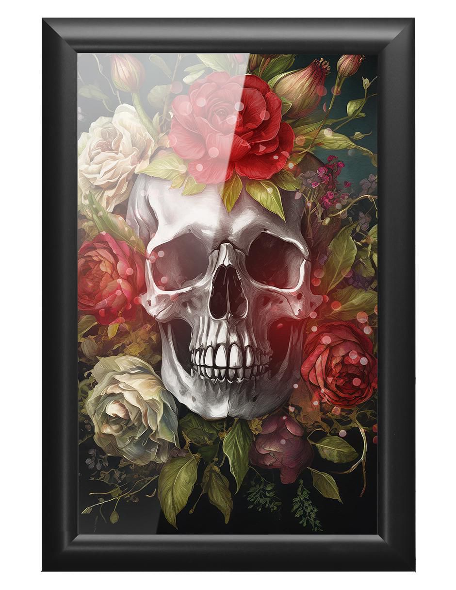 Cuadro decorativo calavera rosas Cuadro decorativo calavera rosas